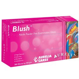 Aurelia Blush Nitrile Powder Free Gloves - Extra Small - Pack of 200