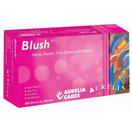 Aurelia Blush Nitrile Powder Free Gloves - Medium - Pack of 200