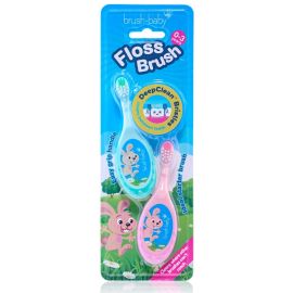 brush-baby FlossBrush 0-3 Years Twin Pack - Color May Vary