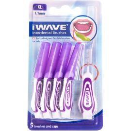 iWAVE Interdentals Brush 1.1mm - Purple - 5 Brushes Per Pack