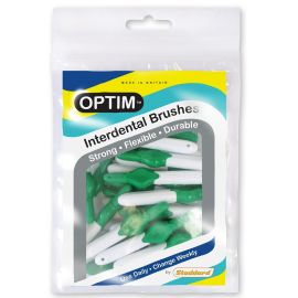 Optim 0.8mm Green Standard Interdental Brushes - Pack Of 25 