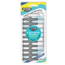 Icon Optim Grey Standard Interdental Brush - 8 Brush Plus 2 Free Brush In 1 Pack