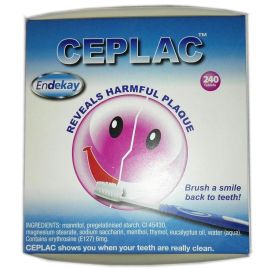 Endekay Erythrosine Dental Disclosing Tablets - Pack of 240 Tabs