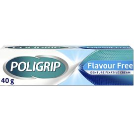 Poligrip Flavour Free Denture Fixative Cream 40g