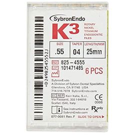 SybronEndo K3 Files - 55/.04 - Taper 25mm