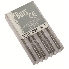 Pegasus FLat Fissure Steel Burs Ra Cyl Sq 016/5 - 6 Pieces