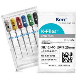 Kerr K Files Hand 25mm No.06 - 1 Pack 6