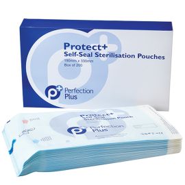 Perfection Plus Protect+ Self-Seal Sterilisation Pouches - 188X330mm - 12 Pouches