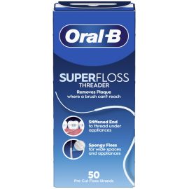 Oral-B Superfloss Pre-cut Floss Threaders - Pack of 50
