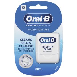 Oral-B Pro Expert Advanced Unflavoured Waxed Floss Tape 50m