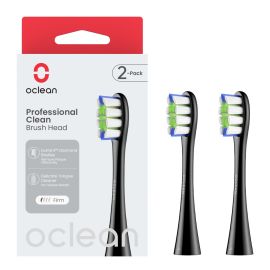 Oclean Professional Clean Brush Head Black - Pack Of 2