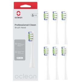 Oclean Professional Clean Brush Head White - Pack Of 6