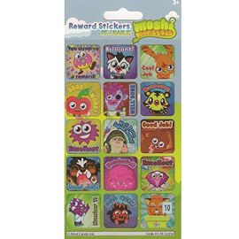 Paper Project Moshi Monsters Reward Sticker - 15 Per Pack