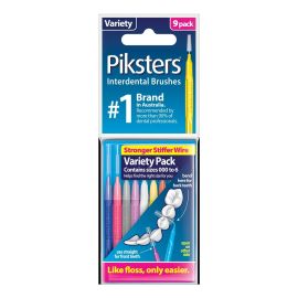 Piksters Size 000–6 Variety Pack – 9 Interdental Brushes