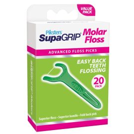 Pikster Supagrip Molar Floss Picks - Pack Of 20