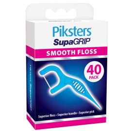 Pikster Supagrip Smooth Floss Picks Pack Of 40