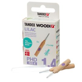 Tandex WOODI Lilac PHD 1.4 ISO 4 Interdental Brushes - Pack Of 6