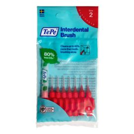 TePe Interdental Brush Red - XX-Fine 0.50mm - Pack Of 8