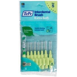TePe Interdental Extra Soft Brush - Green 0.80mm - Pack Of 8 Brushes