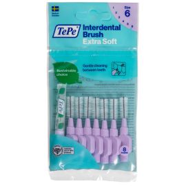 TePe Interdental Extra Soft Brush - Purple 1.10mm - Pack of 8 Brushes