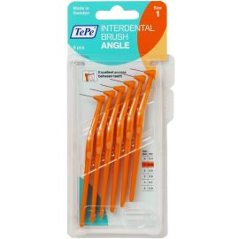 Tepe Angle Interdental Brush - Orange - 6 Brushes Per Pack