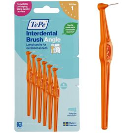 Tepe Angle Interdental Brush - Orange - 6 Brushes Per Pack