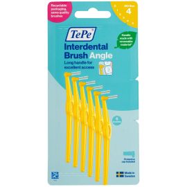 Tepe Angle Interdental Brush - Yellow - 6 Brushes Per Pack