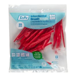 Tepe Angle Interdental Brush - Red - 25 Brushes Per Pack