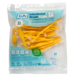 Tepe Angle Interdental Brush - Yellow - 25 Brushes Per Pack