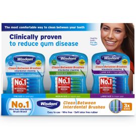Wisdom CDU Clean Between Interdental Brushes - 3 Sizes
