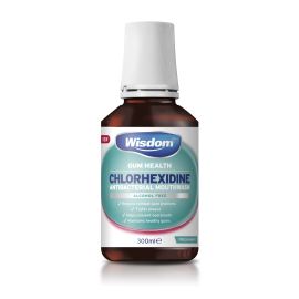 Wisdom Gum Health Chlorhexidine Antibacterial Mouthwash Alcohol Free 300ml