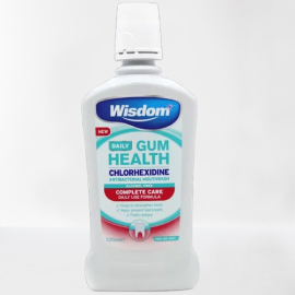 Wisdom Chlorhexidine Alcohol Free Mint Mouthwash 500ml