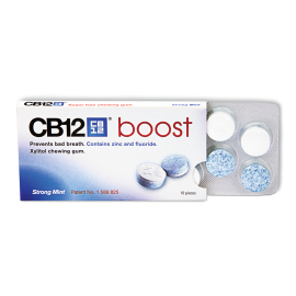 CB12 Boost Sugar Free Chewing Gum - Strong Mint -  10 Pellets per pack