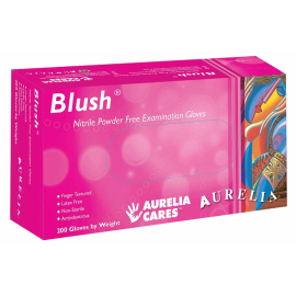 Aurelia Blush Nitrile Powder Free Gloves - Extra Small - Pack of 200