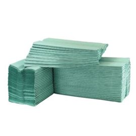 Esfina Z Fold 1-Ply Hand Towels - Green - Pack of 3000