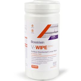 Bossklein V-Wipe Zero Alcohol Free Wipe - Tub Of 200 Wipes