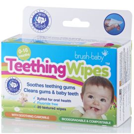 Brush-Baby Biodegradable Teething Wipes