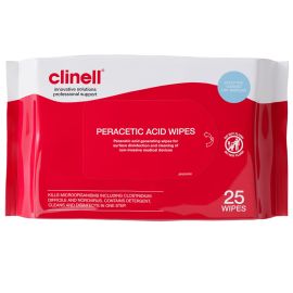 Clinell Peracetic Acid Wipes Pack Of 25