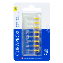 Curaprox CPS09 Prime Interdental Brush Yellow 0.9mm - Pack Of  8 Brushes 