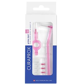 Curaprox Prime CPS 08 Plus Interdental Brush -Pink- 5 Brush With 1 Holder - Pack of 1