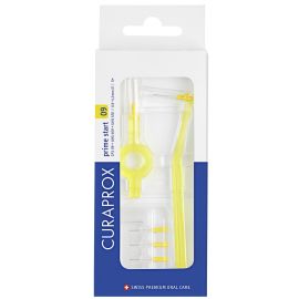 Curaprox Prime CPS 09 Plus Interdental Brush - Yellow - 5 Brush With 1 Holder - Pack of 1