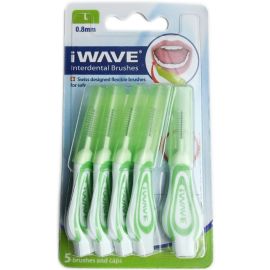 iWAVE Interdentals Brush 0.80mm - Green - 5 Brushes Per Pack