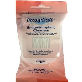 ProxySoft Bridge & Implant Interdental Cleaners - Pack of 30 Pre-Cut Strands