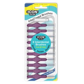 Icon Optim Purple Standard Interdental Brush - 8 Brush Plus 2 Free Brush In 1 Pack