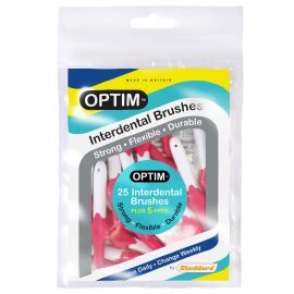 OPTIM 0.4mm Pink Standard Interdental Brush - Pack Of 25 Brushes Plus 5 Free