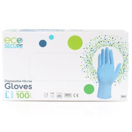 Ecosecure Disposable Nitrile Powder-Free Large Gloves - Pack Of 100