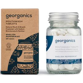 Georganics Natural Peppermint Mouthwash Tablets - Pack Of 180