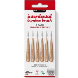 Humble Bamboo Interdental Brushes 0.50mm - Red - Size 2 - 6 Per Pack
