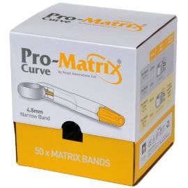 Astek Pro Matrix Curve Yellow 4.5mm Narrow Band - Pack Of 50 Matrix Bands