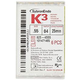 SybronEndo K3 Files - 55/.04 - Taper 25mm